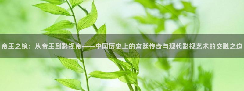 帝王之镜：从帝王到影视帝——中国历史上的宫廷传奇与现代影视艺术的交融之道
